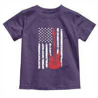 Bass Guitar Player Toddler T Shirt USA American Flag Musician Guitarist - Wonder Print Shop