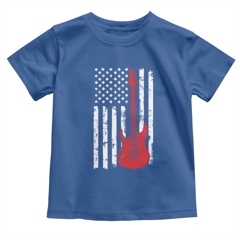 Bass Guitar Player Toddler T Shirt USA American Flag Musician Guitarist - Wonder Print Shop