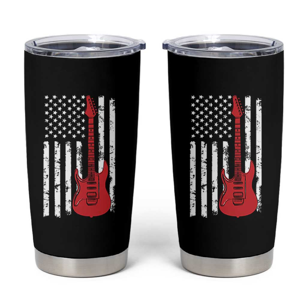 Bass Guitar Player Tumbler Cup USA American Flag Musician Guitarist - Wonder Print Shop