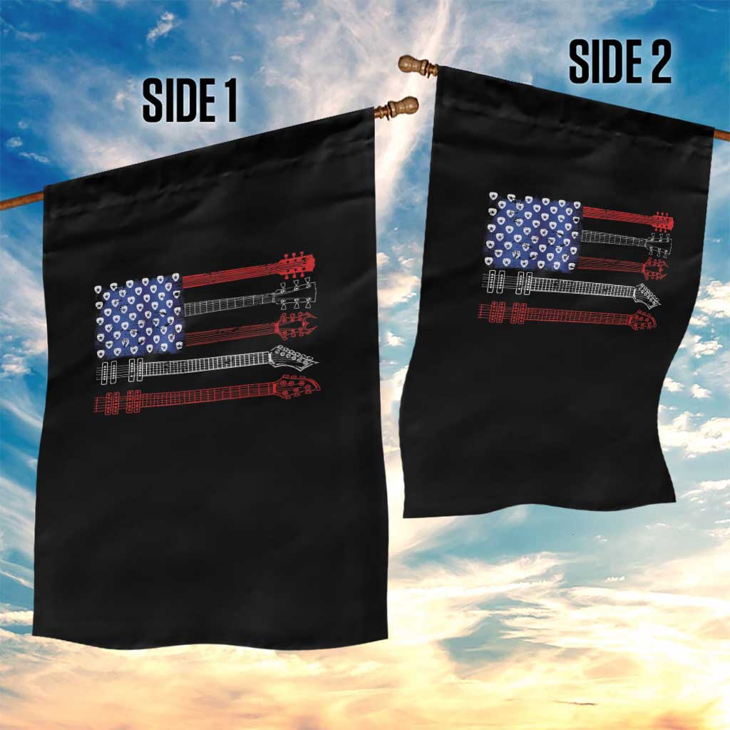 USA Flag Guitar Player Garden Flag 4th of July Musician Guitarist - Wonder Print Shop