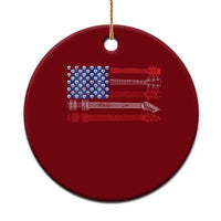 USA Flag Guitar Player Ceramic Ornament 4th of July Musician Guitarist - Wonder Print Shop