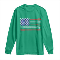 USA Flag Guitar Player Long Sleeve Shirt 4th of July Musician Guitarist - Wonder Print Shop
