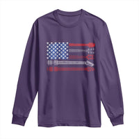 USA Flag Guitar Player Long Sleeve Shirt 4th of July Musician Guitarist - Wonder Print Shop