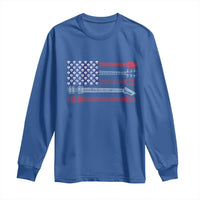 USA Flag Guitar Player Long Sleeve Shirt 4th of July Musician Guitarist - Wonder Print Shop