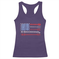 USA Flag Guitar Player Racerback Tank Top 4th of July Musician Guitarist - Wonder Print Shop