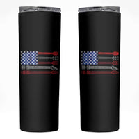 USA Flag Guitar Player Skinny Tumbler 4th of July Musician Guitarist - Wonder Print Shop