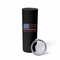 USA Flag Guitar Player Skinny Tumbler 4th of July Musician Guitarist - Wonder Print Shop