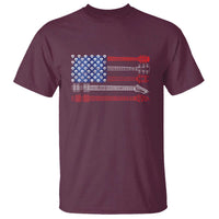 USA Flag Guitar Player T Shirt 4th of July Musician Guitarist - Wonder Print Shop