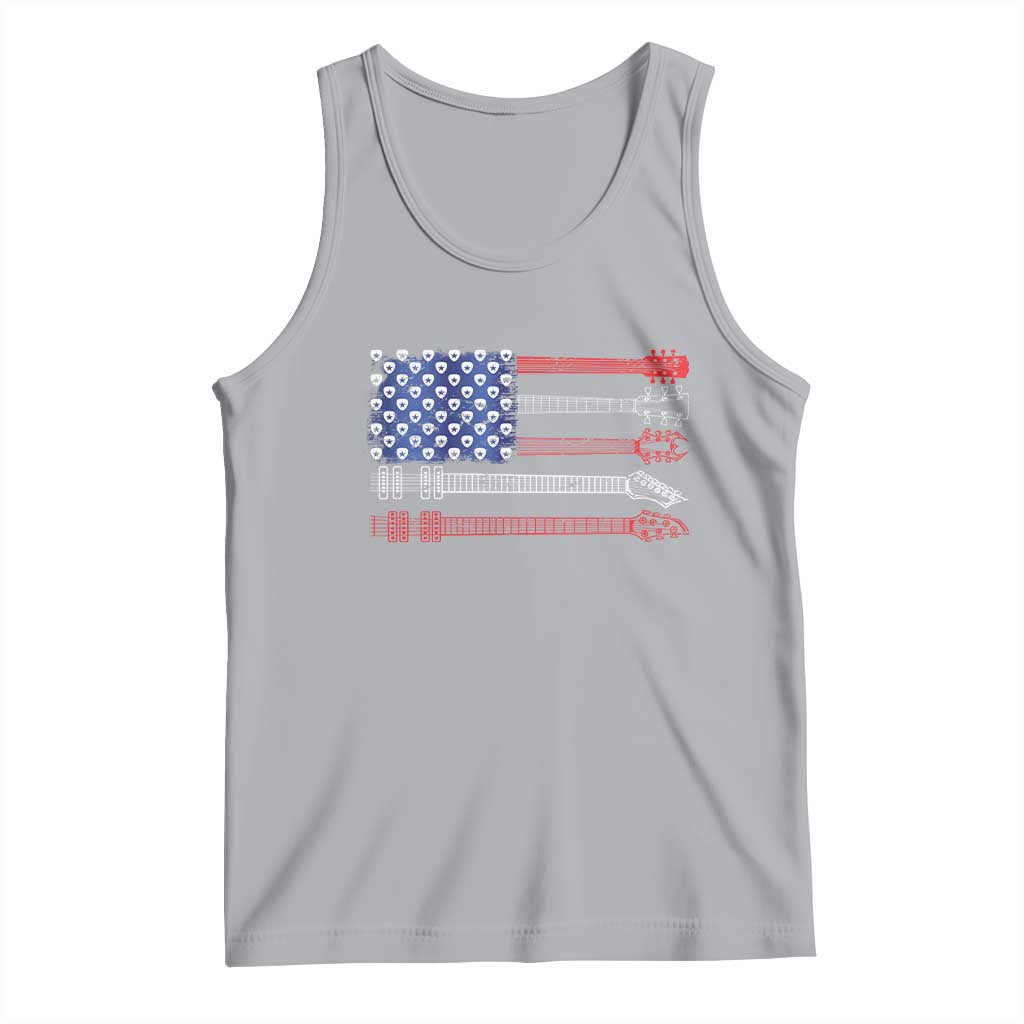 USA Flag Guitar Player Tank Top 4th of July Musician Guitarist - Wonder Print Shop