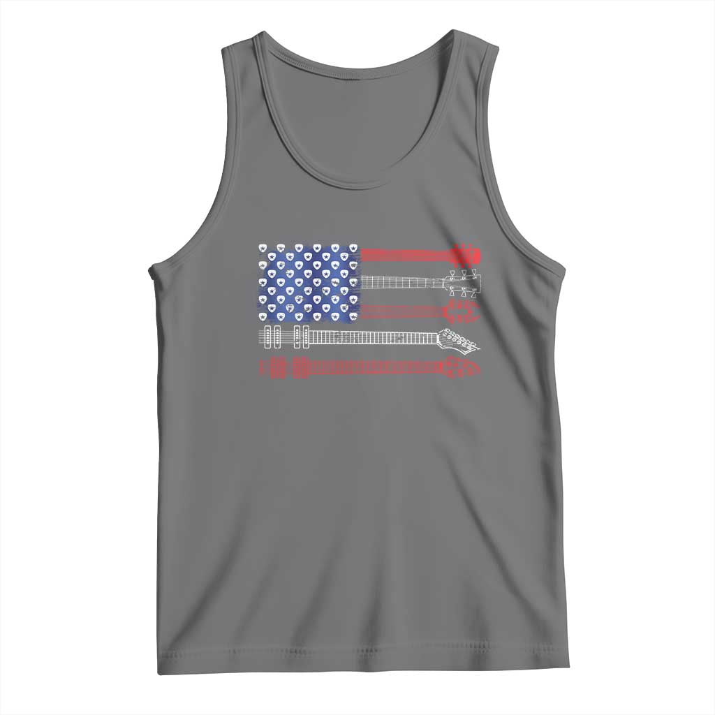 USA Flag Guitar Player Tank Top 4th of July Musician Guitarist - Wonder Print Shop