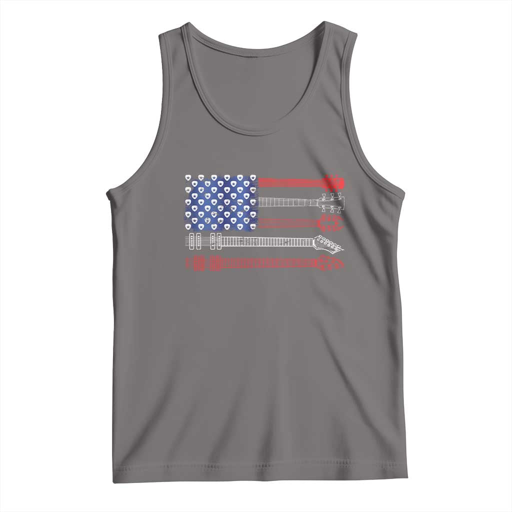 USA Flag Guitar Player Tank Top 4th of July Musician Guitarist - Wonder Print Shop