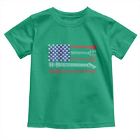 USA Flag Guitar Player Toddler T Shirt 4th of July Musician Guitarist - Wonder Print Shop