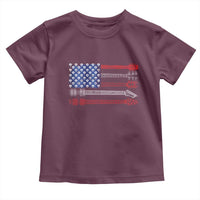 USA Flag Guitar Player Toddler T Shirt 4th of July Musician Guitarist - Wonder Print Shop