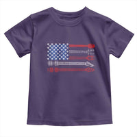 USA Flag Guitar Player Toddler T Shirt 4th of July Musician Guitarist - Wonder Print Shop
