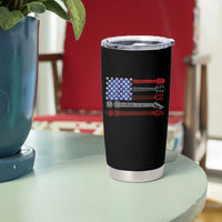 USA Flag Guitar Player Tumbler Cup 4th of July Musician Guitarist - Wonder Print Shop