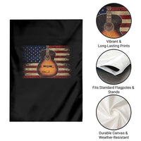 USA Flag Guitar Player Garden Flag Retro 4th of July Musician Guitarist - Wonder Print Shop