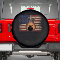 USA Flag Guitar Player Spare Tire Cover Retro 4th of July Musician Guitarist - Wonder Print Shop