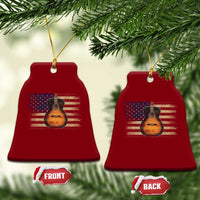 USA Flag Guitar Player Ceramic Ornament Retro 4th of July Musician Guitarist - Wonder Print Shop