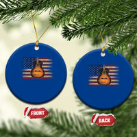 USA Flag Guitar Player Ceramic Ornament Retro 4th of July Musician Guitarist - Wonder Print Shop
