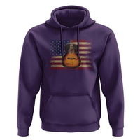 USA Flag Guitar Player Hoodie Retro 4th of July Musician Guitarist - Wonder Print Shop