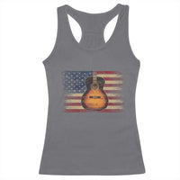 USA Flag Guitar Player Racerback Tank Top Retro 4th of July Musician Guitarist - Wonder Print Shop