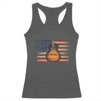 USA Flag Guitar Player Racerback Tank Top Retro 4th of July Musician Guitarist - Wonder Print Shop