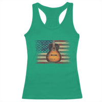 USA Flag Guitar Player Racerback Tank Top Retro 4th of July Musician Guitarist - Wonder Print Shop