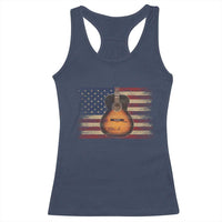 USA Flag Guitar Player Racerback Tank Top Retro 4th of July Musician Guitarist - Wonder Print Shop