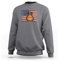USA Flag Guitar Player Sweatshirt Retro 4th of July Musician Guitarist - Wonder Print Shop