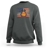 USA Flag Guitar Player Sweatshirt Retro 4th of July Musician Guitarist - Wonder Print Shop
