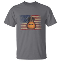 USA Flag Guitar Player T Shirt Retro 4th of July Musician Guitarist - Wonder Print Shop