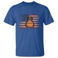 USA Flag Guitar Player T Shirt Retro 4th of July Musician Guitarist - Wonder Print Shop