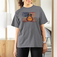 USA Flag Guitar Player T Shirt For Women Retro 4th of July Musician Guitarist - Wonder Print Shop