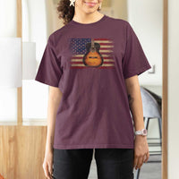 USA Flag Guitar Player T Shirt For Women Retro 4th of July Musician Guitarist - Wonder Print Shop