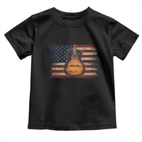 USA Flag Guitar Player Toddler T Shirt Retro 4th of July Musician Guitarist - Wonder Print Shop
