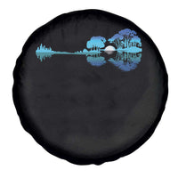 Guitar Lake Spare Tire Cover Retro Tree Shadow Acoustic Guitarist Musician - Wonder Print Shop
