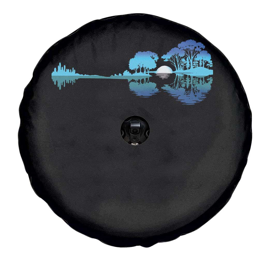 Guitar Lake Spare Tire Cover Retro Tree Shadow Acoustic Guitarist Musician - Wonder Print Shop