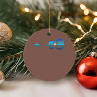 Guitar Lake Ceramic Ornament Retro Tree Shadow Acoustic Guitarist Musician - Wonder Print Shop