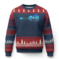 Guitar Lake Ugly Christmas Sweater Retro Tree Shadow Acoustic Guitarist Musician - Wonder Print Shop