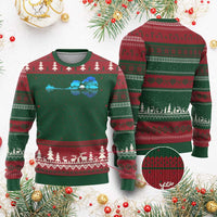 Guitar Lake Ugly Christmas Sweater Retro Tree Shadow Acoustic Guitarist Musician - Wonder Print Shop