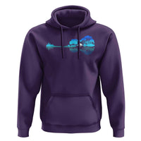 Guitar Lake Hoodie Retro Tree Shadow Acoustic Guitarist Musician - Wonder Print Shop