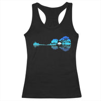 Guitar Lake Racerback Tank Top Retro Tree Shadow Acoustic Guitarist Musician - Wonder Print Shop