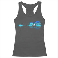 Guitar Lake Racerback Tank Top Retro Tree Shadow Acoustic Guitarist Musician - Wonder Print Shop