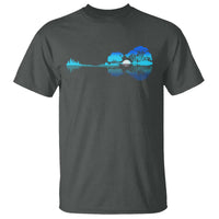 Guitar Lake T Shirt Retro Tree Shadow Acoustic Guitarist Musician - Wonder Print Shop