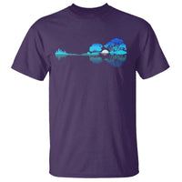 Guitar Lake T Shirt Retro Tree Shadow Acoustic Guitarist Musician - Wonder Print Shop