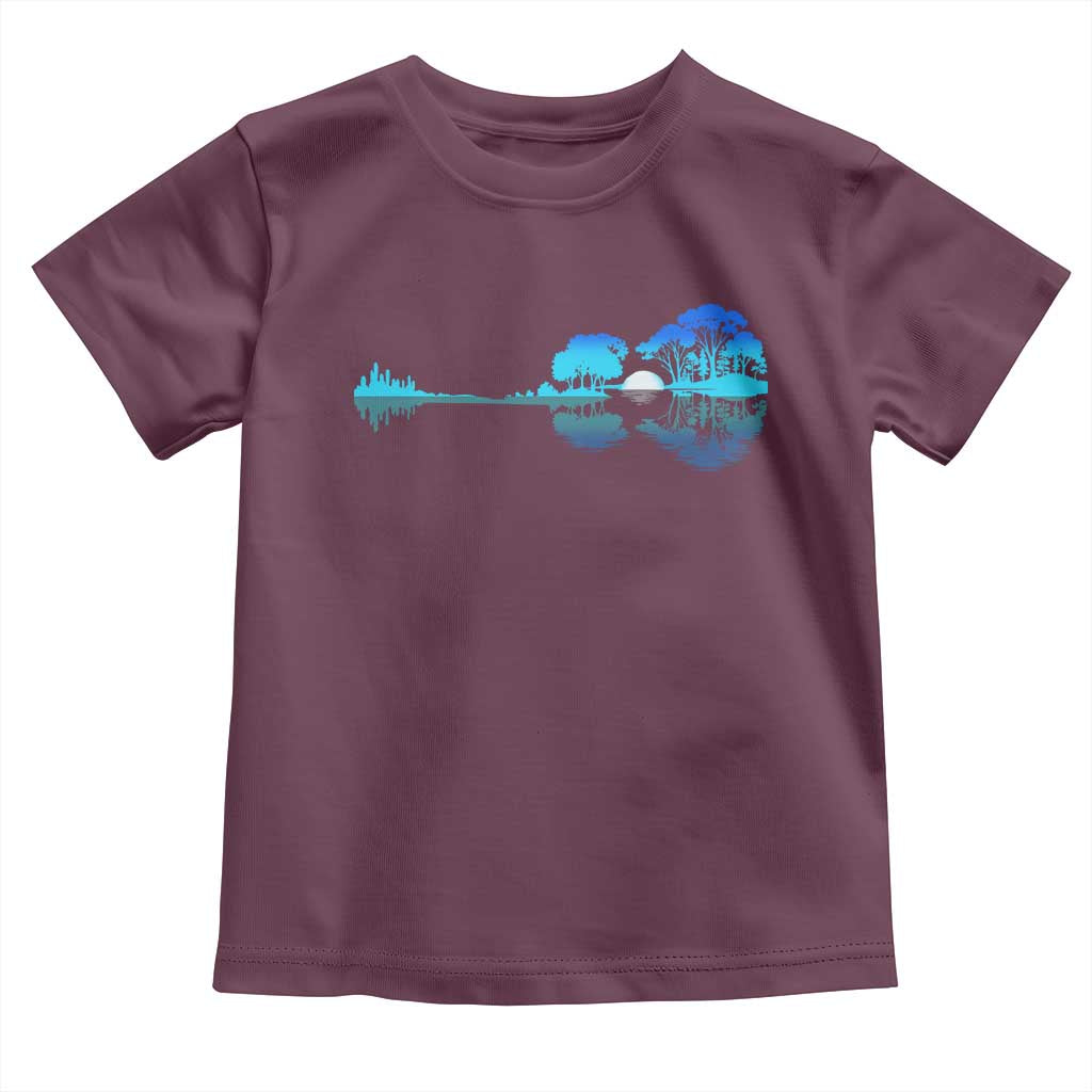 Guitar Lake Toddler T Shirt Retro Tree Shadow Acoustic Guitarist Musician - Wonder Print Shop