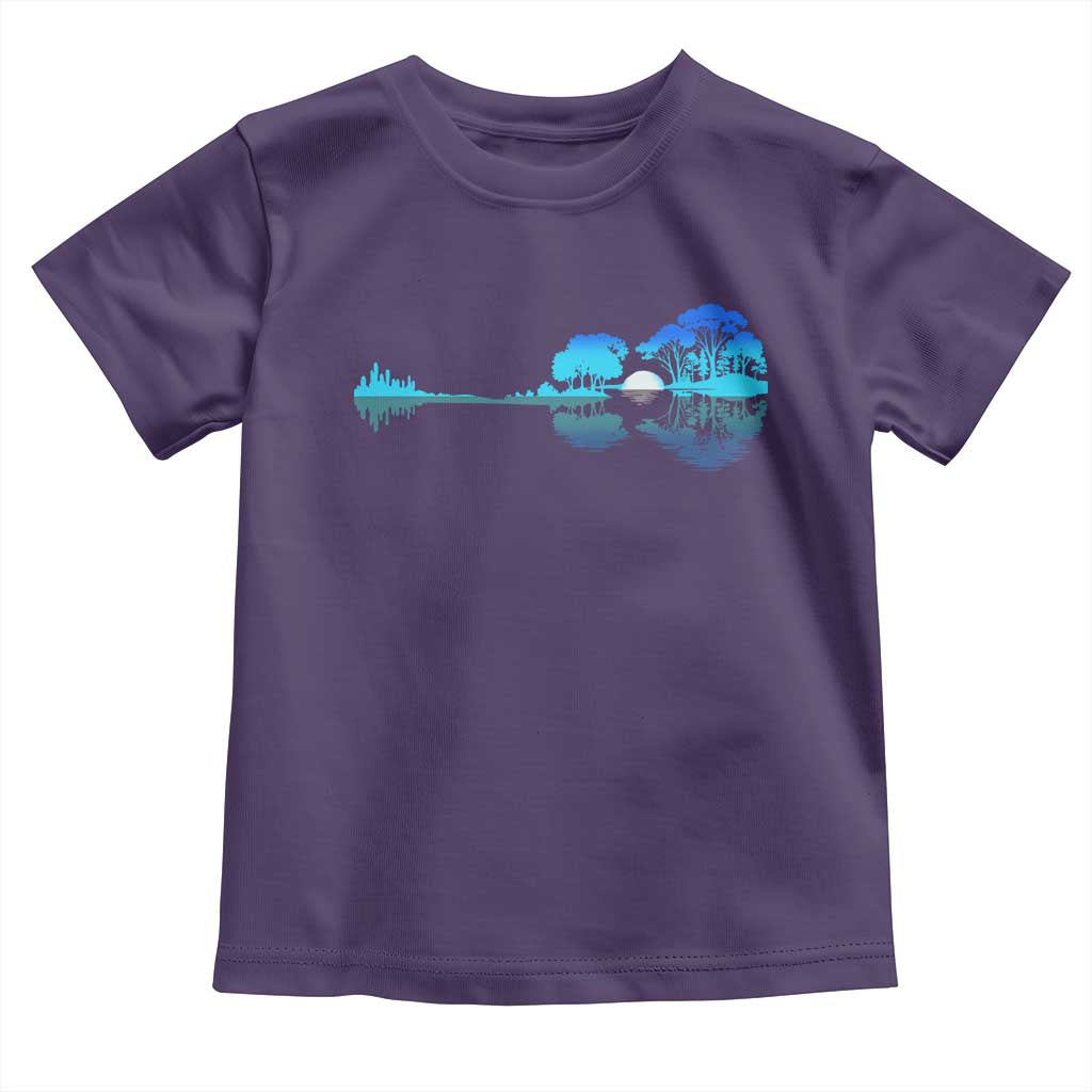 Guitar Lake Toddler T Shirt Retro Tree Shadow Acoustic Guitarist Musician - Wonder Print Shop