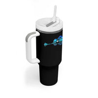 Guitar Lake Tumbler With Handle Retro Tree Shadow Acoustic Guitarist Musician - Wonder Print Shop