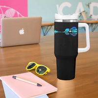 Guitar Lake Tumbler With Handle Retro Tree Shadow Acoustic Guitarist Musician - Wonder Print Shop