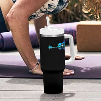 Guitar Lake Tumbler With Handle Retro Tree Shadow Acoustic Guitarist Musician - Wonder Print Shop
